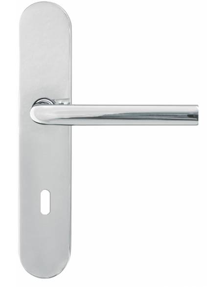 Paire de béquilles sur plaque LOGINOX L 16 mm fonction clé L, inox poli