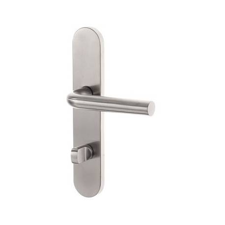 Paire de béquilles sur plaque LOGINOX L 16 mm fonction WC, inox brossé 304