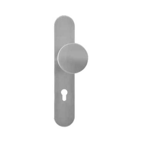 Bouton fixe déporté sur plaque LOGINOX fonction clé I, inox brossé 304