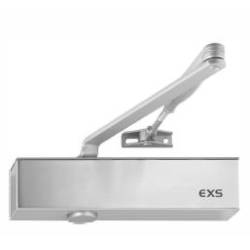 Ferme-porte EXS 500 bras compas, capot 3 côtés inox, force 2-6 argent