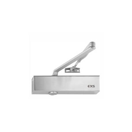 Ferme-porte EXS 500 bras compas, capot 3 côtés inox, force 2-6 argent