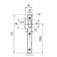 Gâche simple empennage pour serrure EXS inox