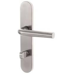 Paire de béquilles sur plaque LOGINOX L 16 mm fonction WC, inox brossé 304